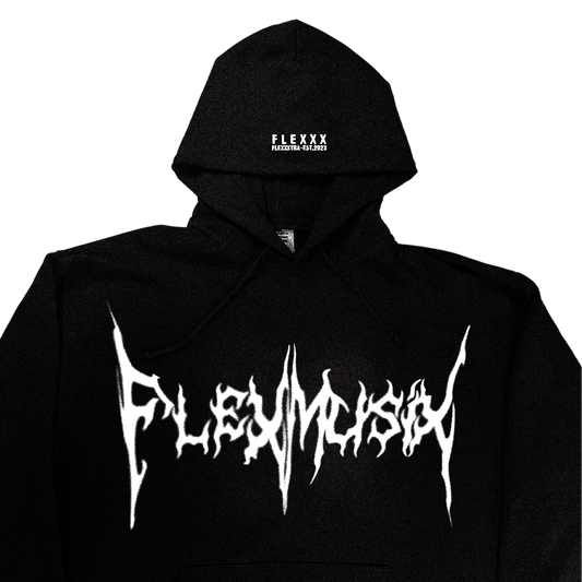 "FLEXMUSIX" Logo Hoodie [Black]