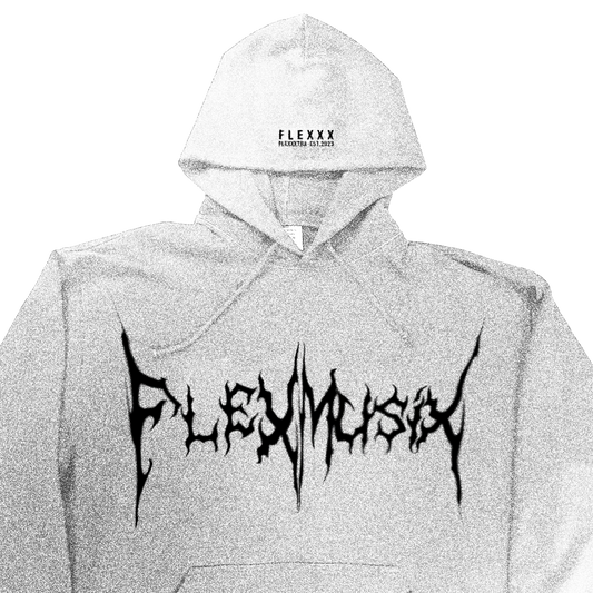 "FLEXMUSIX" Logo Hoodie [White]